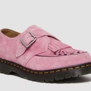 Dr Martens Ramsey Suede Kiltie Buckle Creepers in Pink Sz 5